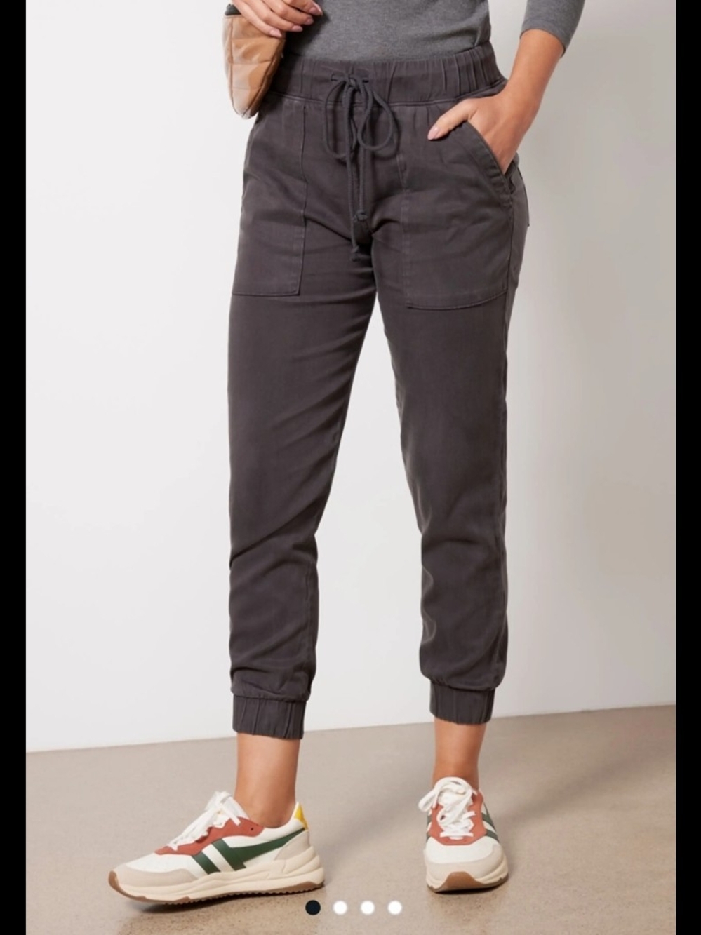 Natural Reflections Charcoal Drawstring Jogger Pants M